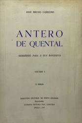 ANTERO DE QUENTAL. Subsídios para a sua biografia.